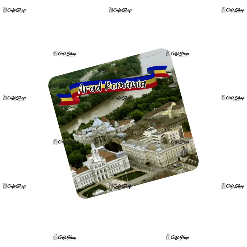 Arad romania, suport coster din lemn, model b